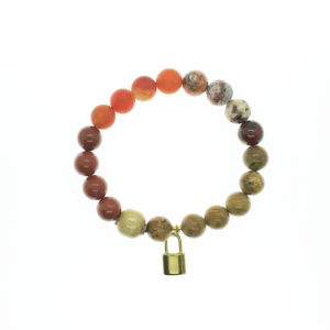 BRACELET ÉLASTIQUE PERLES JASPE
